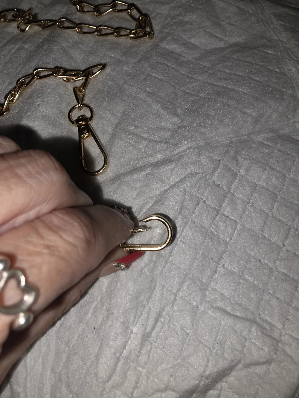 Gold-Tone Chain Strap for Replavement Or Conversion Of A Wallet Or Bag